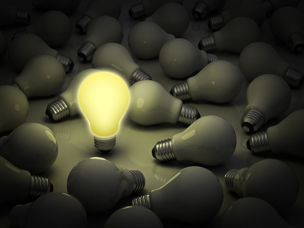 Your Leadership Brand - standing out from the crown- lightbulb 